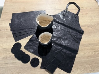 Lederen tafelset 17 delig, Served With Style, black, 2026
